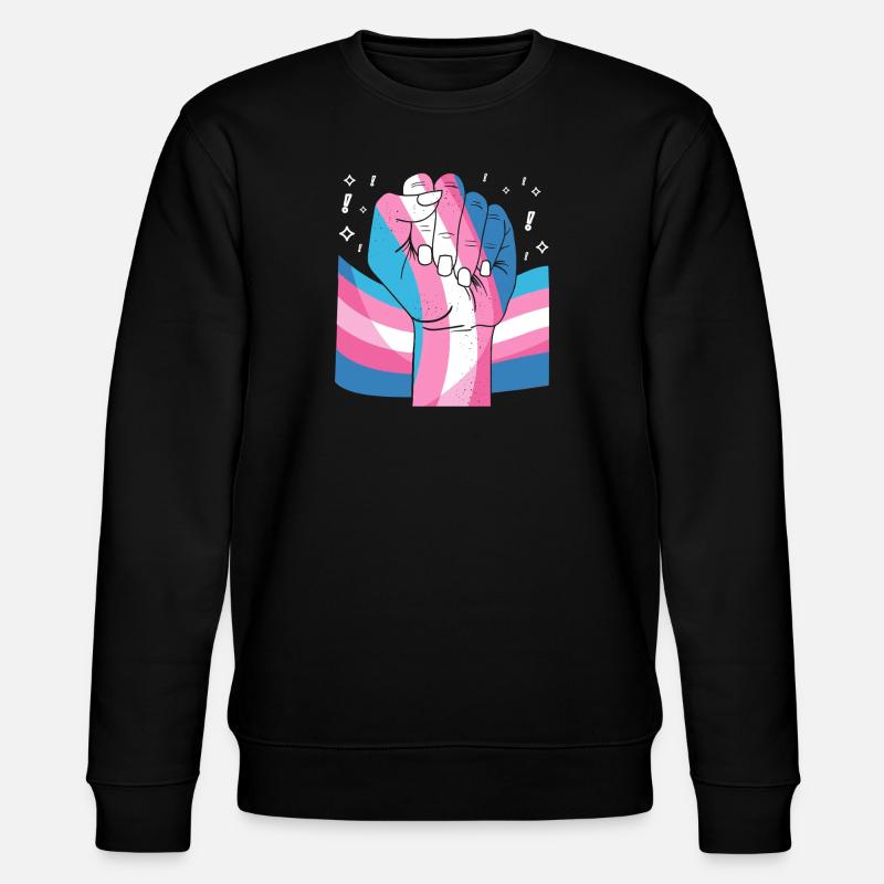 Transgender Trans LGBT Pride - Stanley/Stella CHANGER Unisex Organic Sweatshirt - black