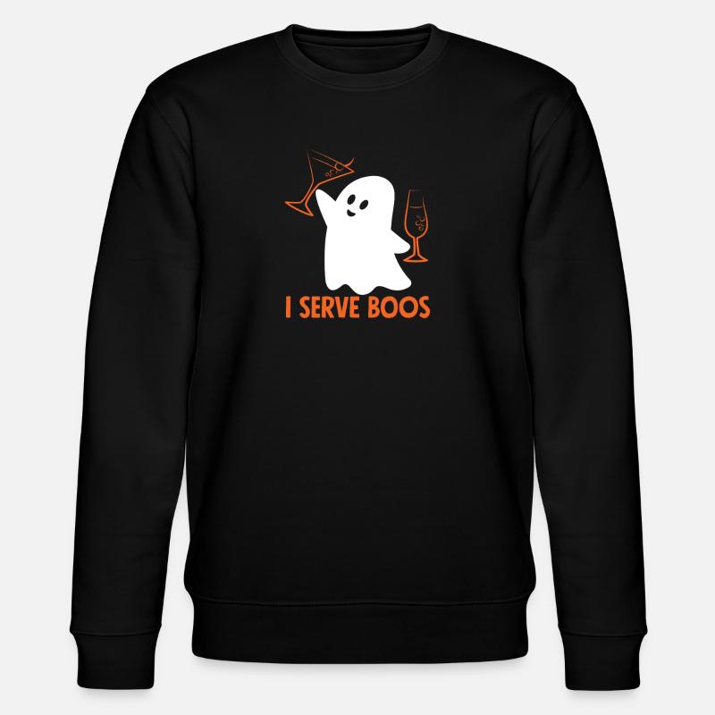 Ghost Bartender Serves Boos - Stanley/Stella CHANGER Unisex Organic Sweatshirt - black