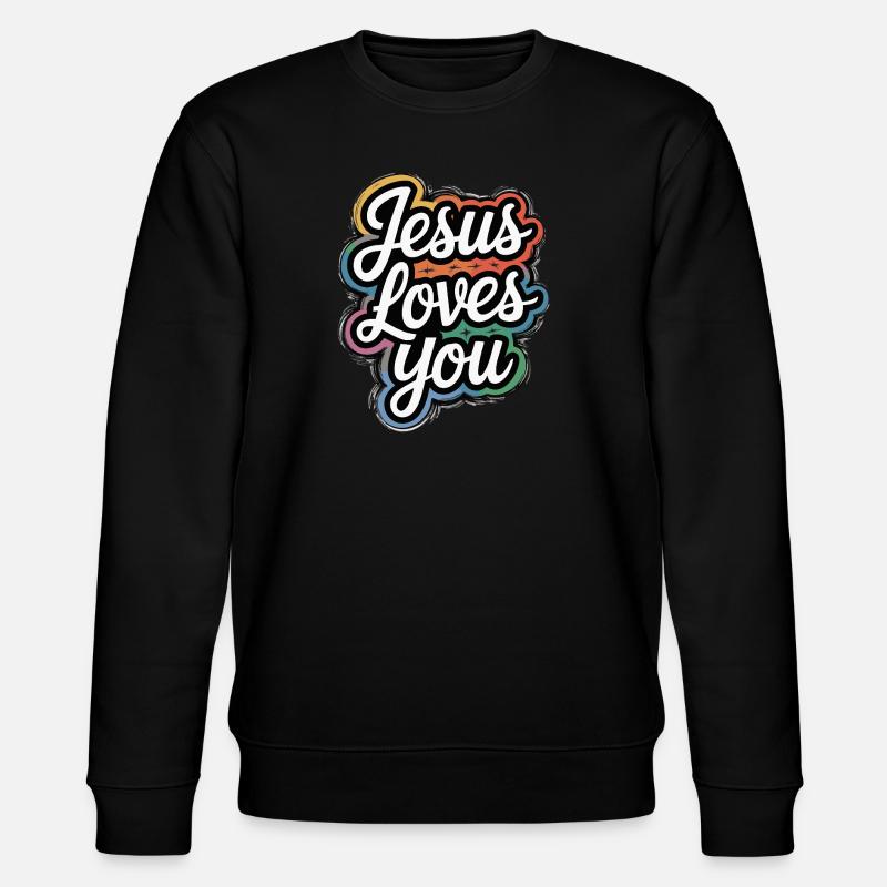 Jésus vous aime ! - Sweat bio CHANGER Stanley/Stella Unisexe - noir
