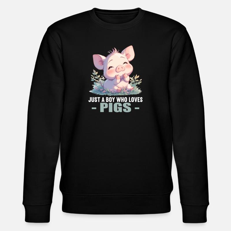 Schweine Schwein - Stanley/Stella Unisex Bio-Sweatshirt CHANGER - Schwarz