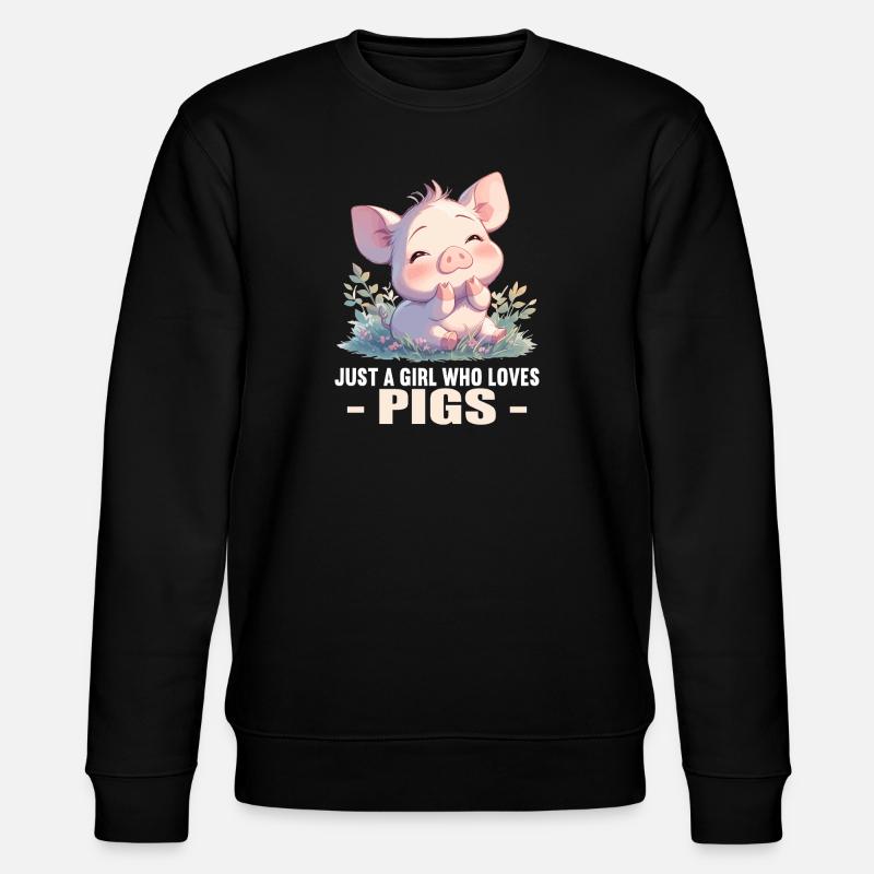 Schweine Schwein - Stanley/Stella Unisex Bio-Sweatshirt CHANGER - Schwarz