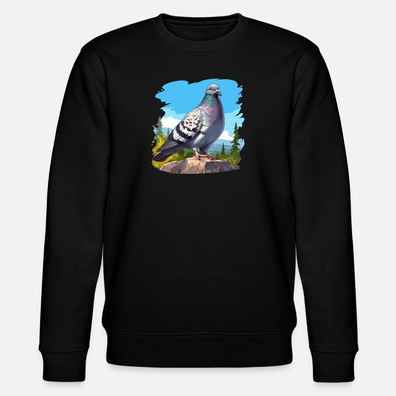 Tauben Taube - Stanley/Stella Unisex Bio-Sweatshirt CHANGER - Schwarz
