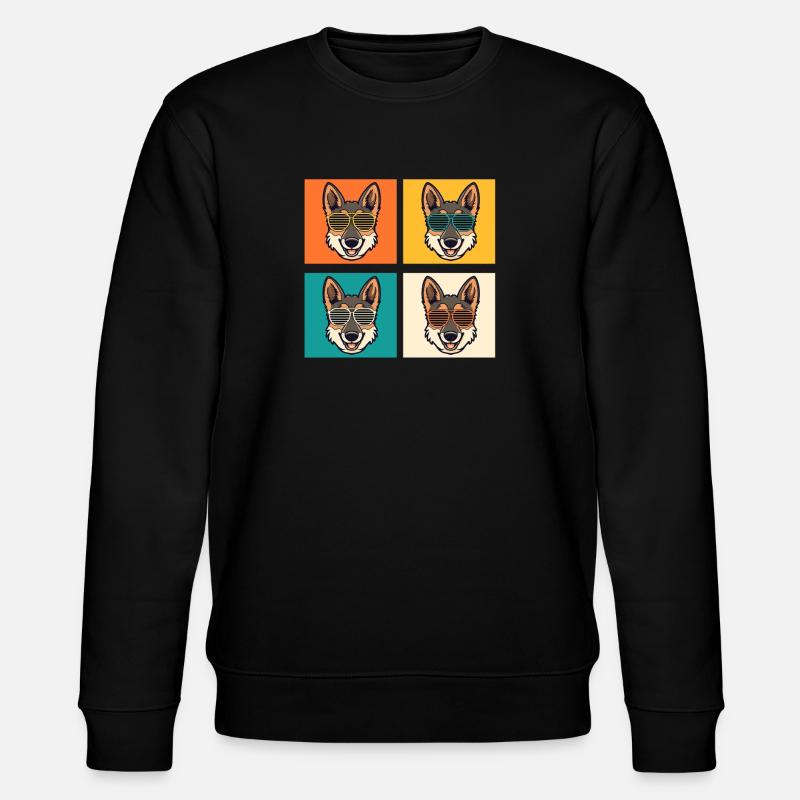 Dog German Shepherd - Stanley/Stella CHANGER Unisex Organic Sweatshirt - black