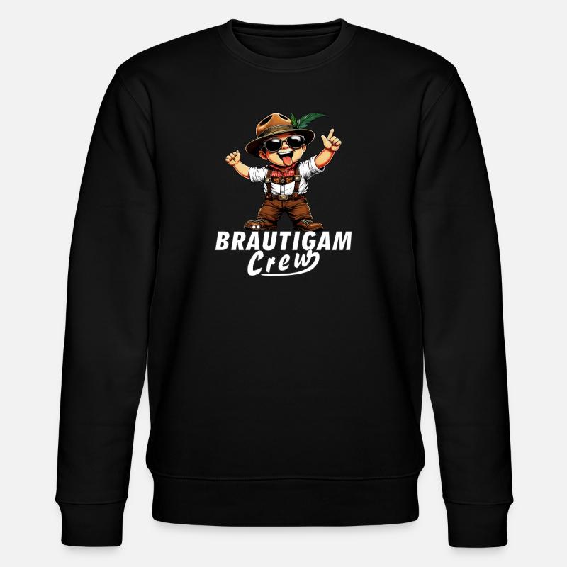 BRÄUTIGAM CREW - Stanley/Stella Unisex Bio-Sweatshirt CHANGER  - Schwarz