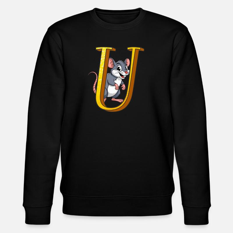 BUCHSTABE U - Stanley/Stella Unisex Bio-Sweatshirt CHANGER  - Schwarz