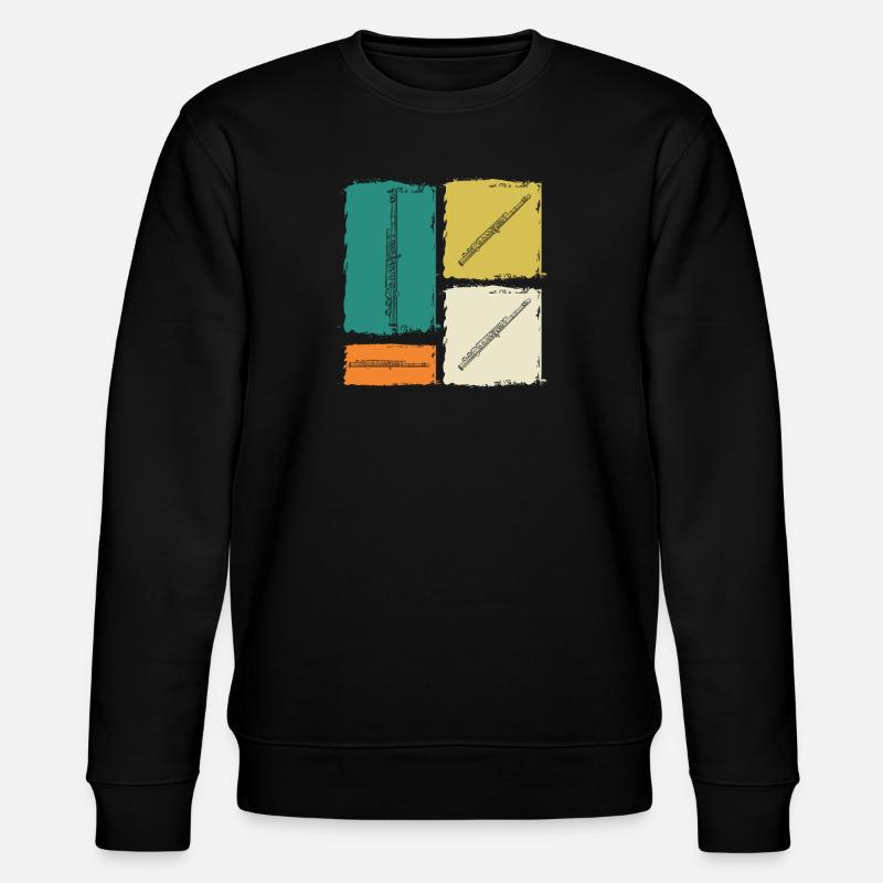 Flötist Querflöte - Stanley/Stella Unisex Bio-Sweatshirt CHANGER - Schwarz