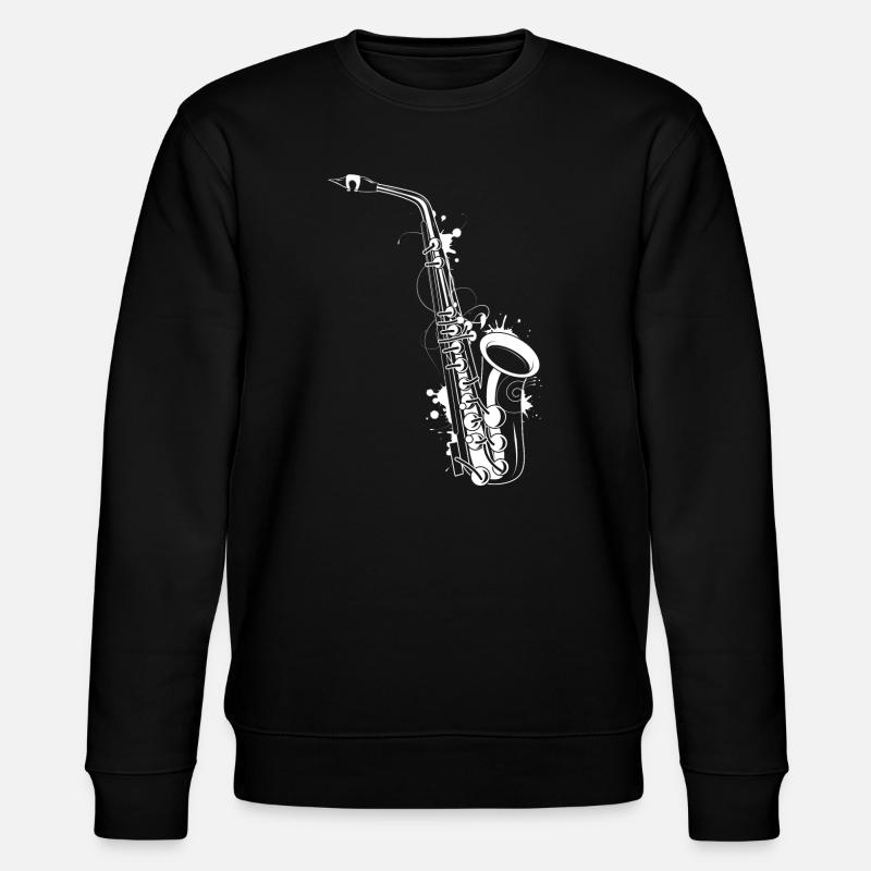 graffiti saxophone blanc - Sweat bio CHANGER Stanley/Stella Unisexe - noir