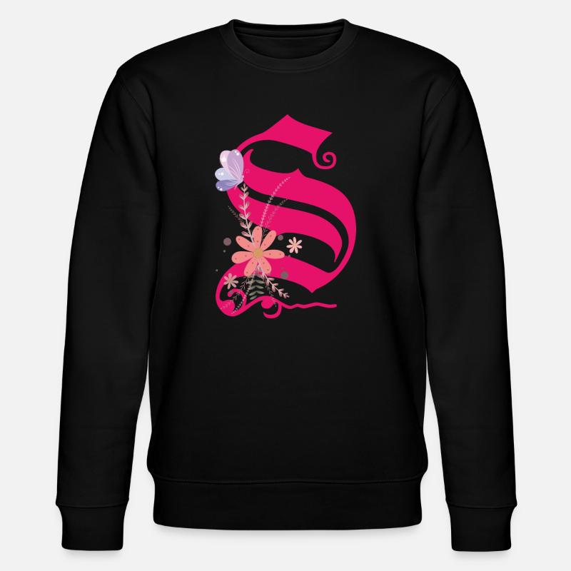 Buchstabe S - Stanley/Stella Unisex Bio-Sweatshirt CHANGER  - Schwarz