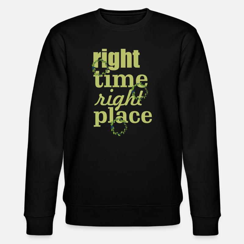 right time right place - Stanley/Stella Unisex Bio-Sweatshirt CHANGER  - Schwarz