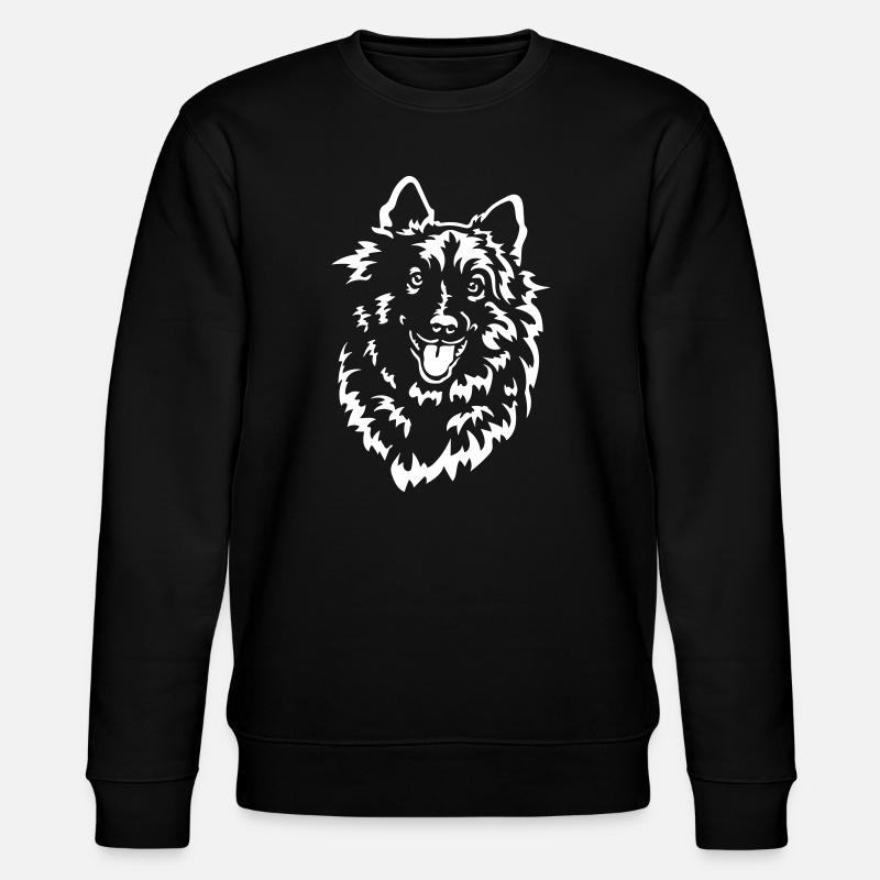 Wolfsspitz Kopf "Black Edition" - Stanley/Stella Unisex Bio-Sweatshirt CHANGER  - Schwarz
