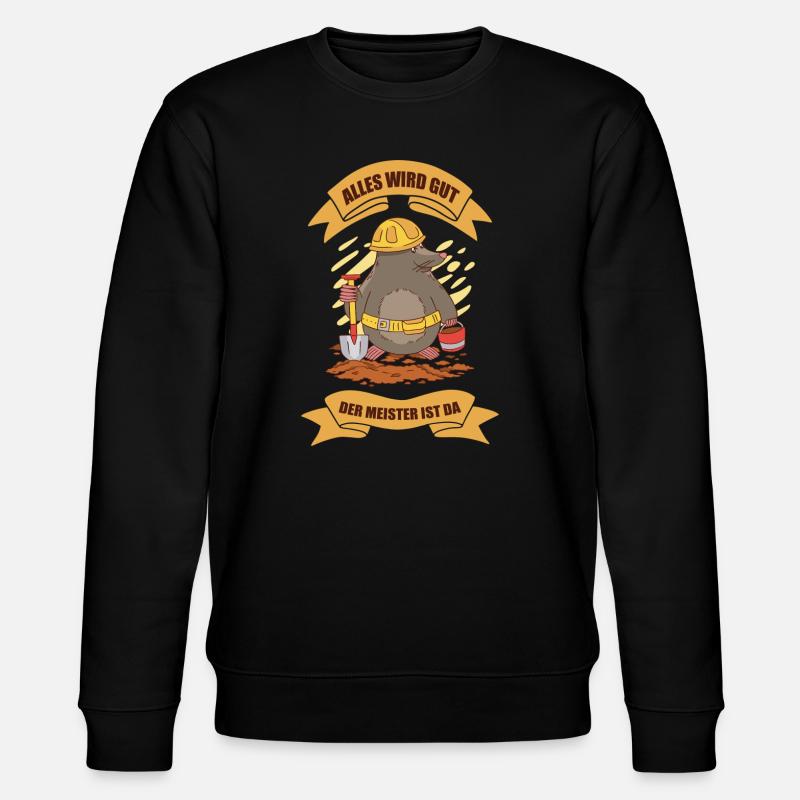 Lustiges Maulwurf Design - Stanley/Stella Unisex Bio-Sweatshirt CHANGER  - Schwarz