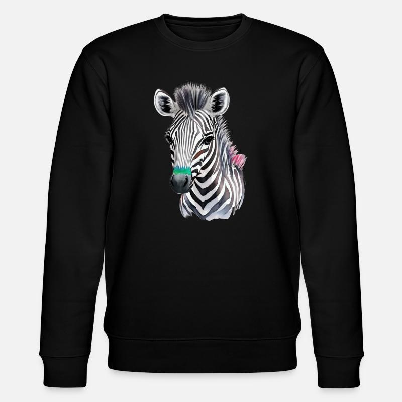 Zebafohlen - Stanley/Stella Unisex Bio-Sweatshirt CHANGER  - Schwarz