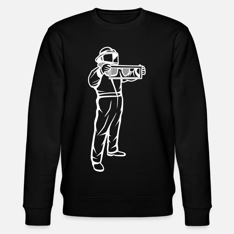 Imker Zeichnung - Stanley/Stella Unisex Bio-Sweatshirt CHANGER  - Schwarz