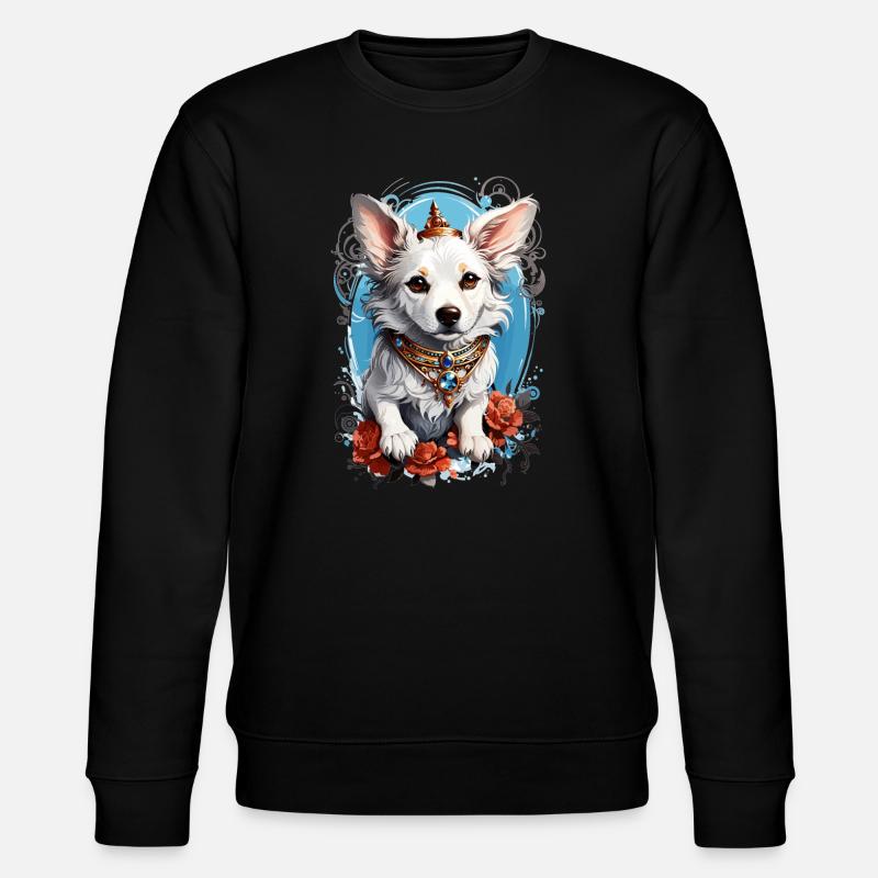 Süßer Hund - Stanley/Stella Unisex Bio-Sweatshirt CHANGER  - Schwarz