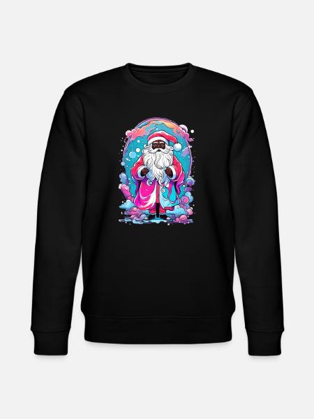 Colourful Christmas magic with snowman - Stanley/Stella CHANGER Unisex Organic Sweatshirt - black
