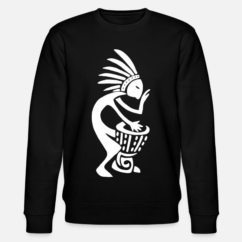 Joueur de tam tam (blanc) - Sweat bio CHANGER Stanley/Stella Unisexe - noir