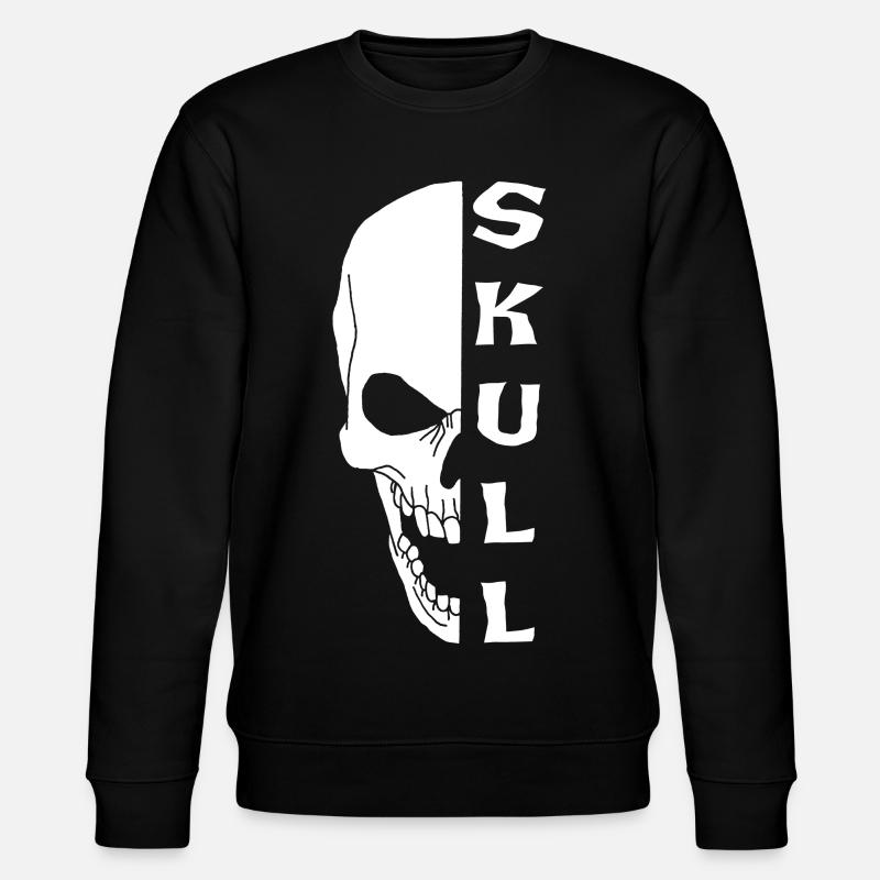 Le crâne blanc - Sweat bio CHANGER Stanley/Stella Unisexe - noir