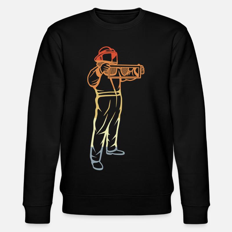 Retro Imker - Stanley/Stella Unisex Bio-Sweatshirt CHANGER  - Schwarz