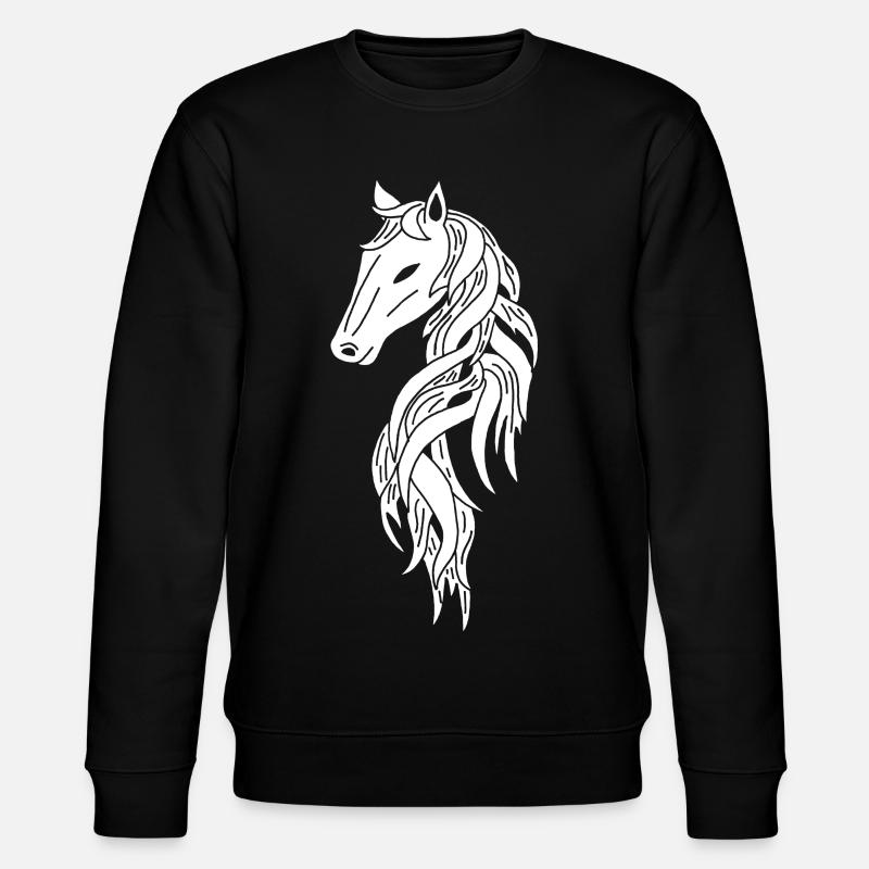 Cheval blanc - Sweat bio CHANGER Stanley/Stella Unisexe - noir