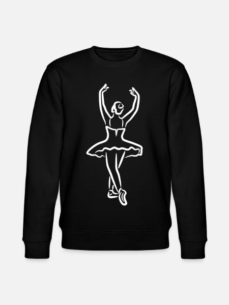 Ballet Girl Drawing - Stanley/Stella CHANGER Unisex Organic Sweatshirt - black