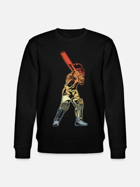 Retro Cricket Batter - Stanley/Stella Unisex Bio-Sweatshirt CHANGER - Schwarz