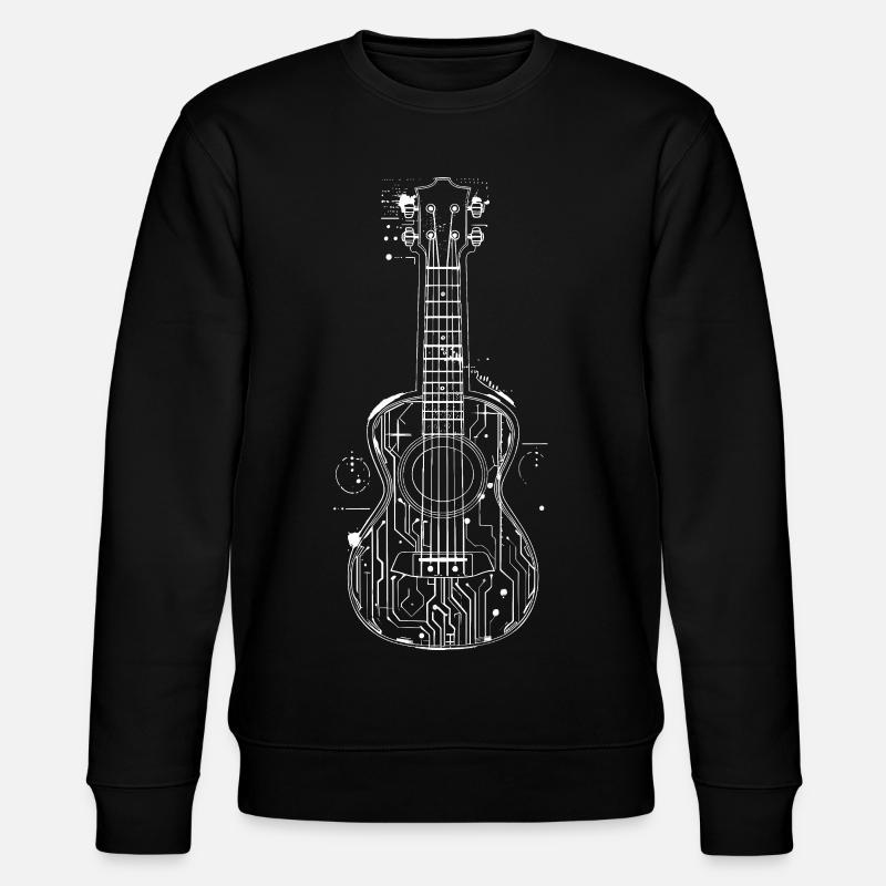 Ukulele Grafik - Stanley/Stella Unisex Bio-Sweatshirt CHANGER  - Schwarz
