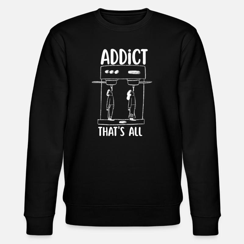 Kaffeesüchtig - Stanley/Stella Unisex Bio-Sweatshirt CHANGER  - Schwarz