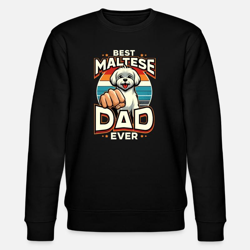 Bester maltesischer Vater aller Zeiten - Stanley/Stella Unisex Bio-Sweatshirt CHANGER  - Schwarz