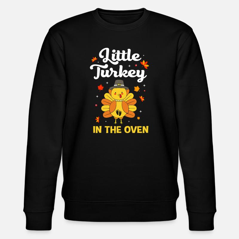 Thanksgiving Gender Reveal Werdende Mutter - Stanley/Stella Unisex Bio-Sweatshirt CHANGER  - Schwarz