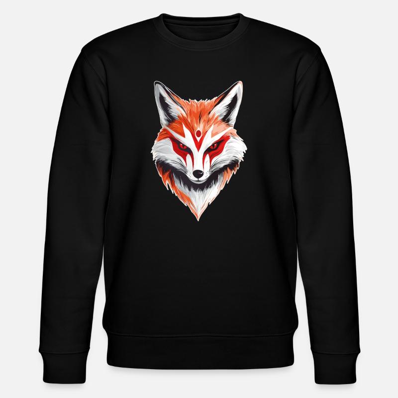 Fuchs Japanische Maske - Stanley/Stella Unisex Bio-Sweatshirt CHANGER  - Schwarz