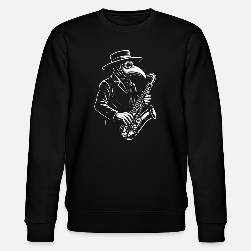 Jazz Plague Doctor Sax - Stanley/Stella Unisex Bio-Sweatshirt CHANGER - Schwarz