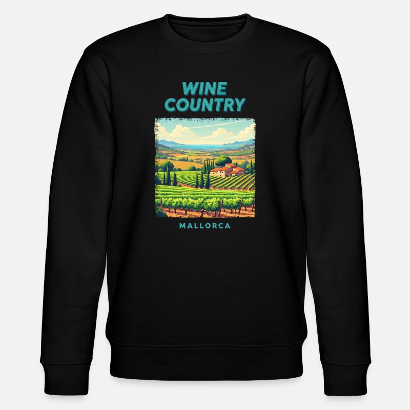 Majorque Vignobles Campagne Vacances Voyage - Sweat bio CHANGER Stanley/Stella Unisexe - noir