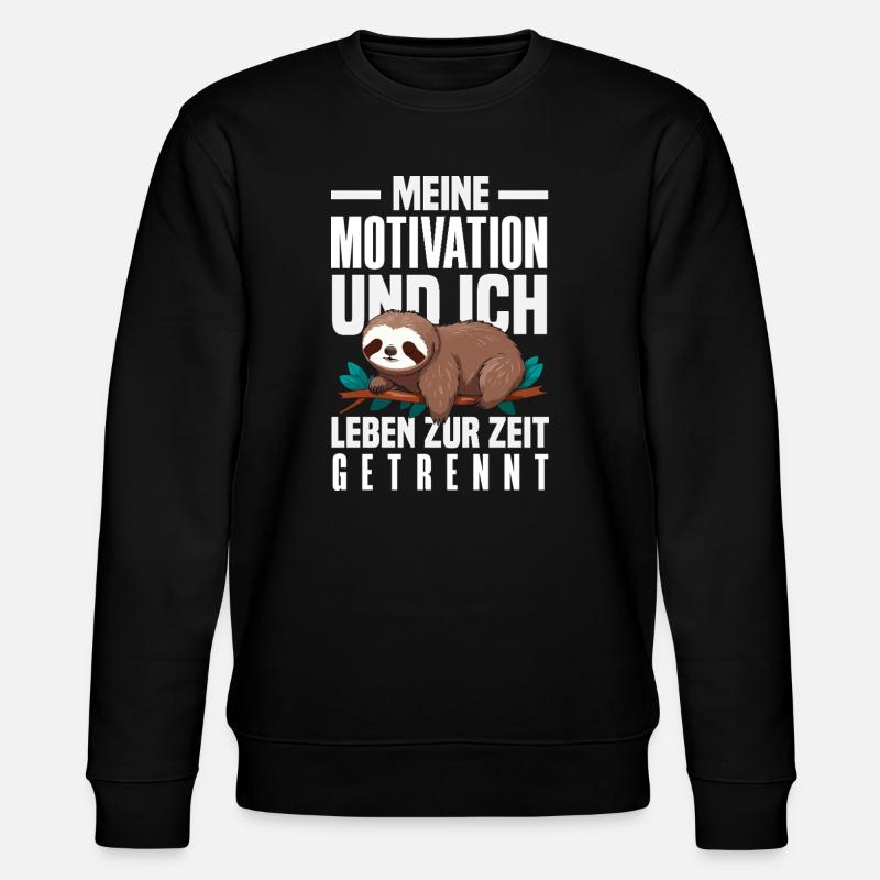 Ma motivation et moi - Paresseux séparé - Sweat bio CHANGER Stanley/Stella Unisexe - noir