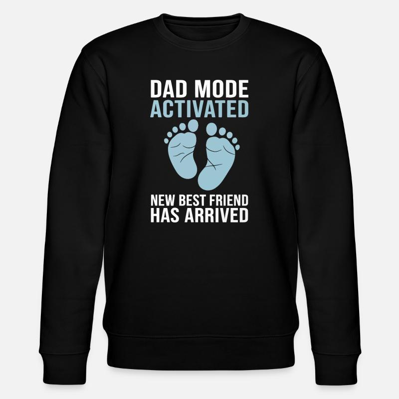 Dad Mode Aktiviert Babyankunft - Stanley/Stella Unisex Bio-Sweatshirt CHANGER - Schwarz
