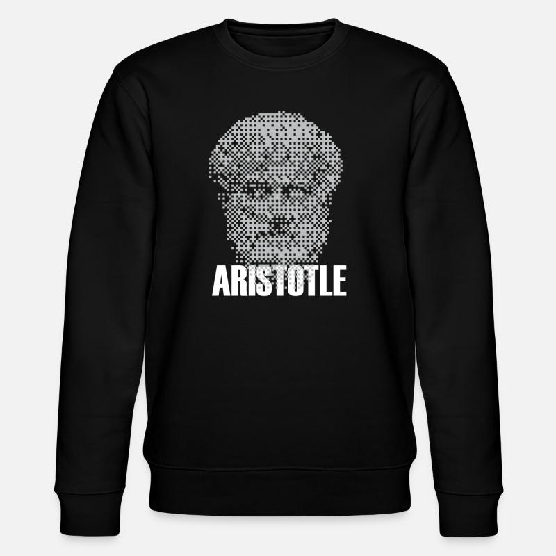 Mosaïque de tête d’Aristote en pixel - Sweat bio CHANGER Stanley/Stella Unisexe - noir