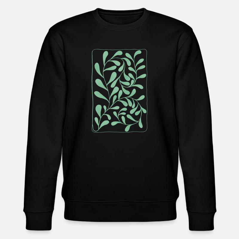Feuilles d’eucalyptus - Sweat bio CHANGER Stanley/Stella Unisexe - noir