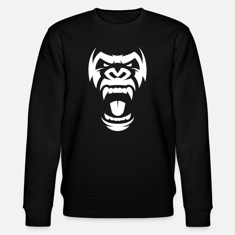 Silhouette de Gorille Agressive - Sweat bio CHANGER Stanley/Stella Unisexe - noir