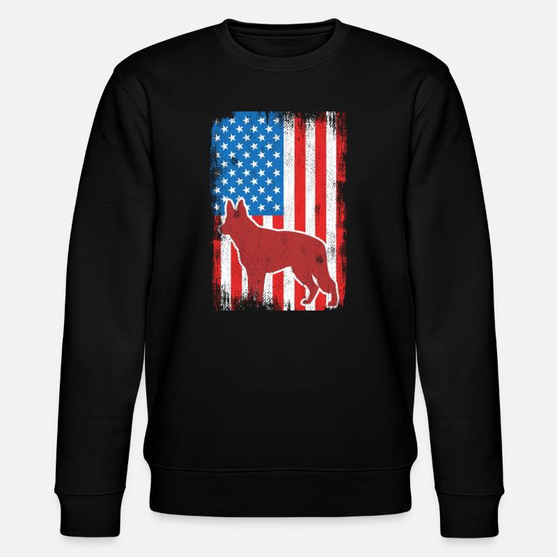 US Patriotischer Schäferhund - Stanley/Stella Unisex Bio-Sweatshirt CHANGER - Schwarz