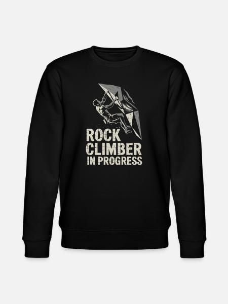 Rock Face Climber Under Construction - Stanley/Stella CHANGER Unisex Organic Sweatshirt - black