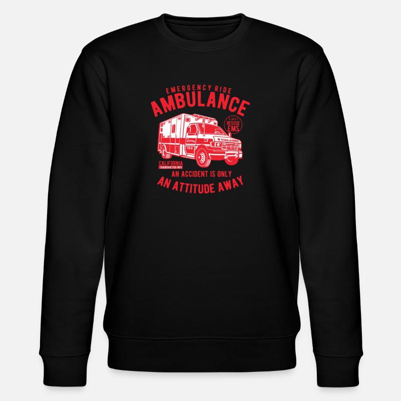 Ambulance Emergency - Stanley/Stella CHANGER Unisex Organic Sweatshirt - black