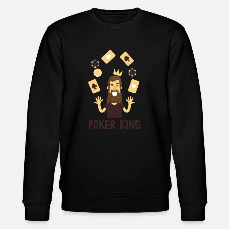 Poker-König - Stanley/Stella Unisex Bio-Sweatshirt CHANGER  - Schwarz