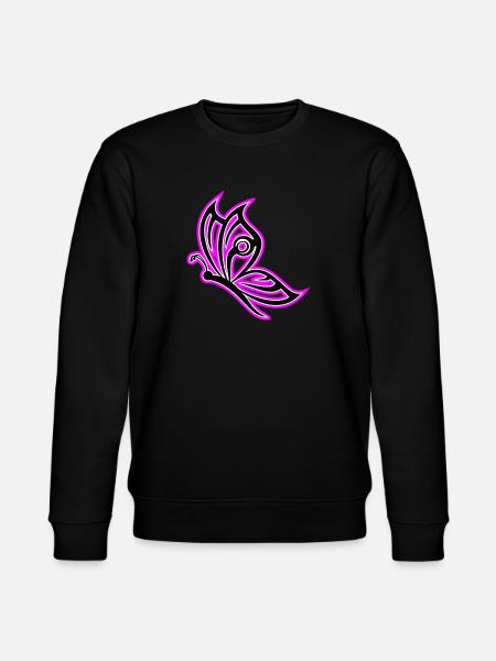 Butterfly Pink - Stanley/Stella CHANGER Unisex Organic Sweatshirt - black