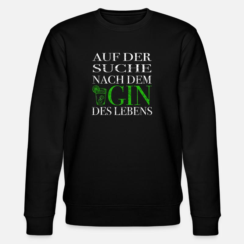 Auf der Suche nach dem Gin des Lebens - Stanley/Stella Unisex Bio-Sweatshirt CHANGER  - Schwarz