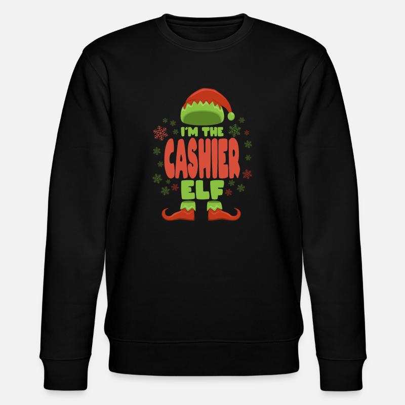 Caissier Elfe de Noël - Sweat bio CHANGER Stanley/Stella Unisexe - noir