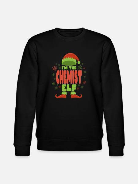 Chemist Christmas Elf - Stanley/Stella CHANGER Unisex Organic Sweatshirt - black