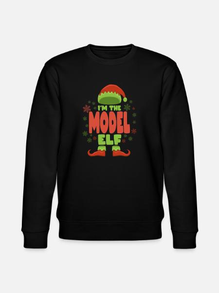 Model Christmas Elf - Stanley/Stella CHANGER Unisex Organic Sweatshirt - black