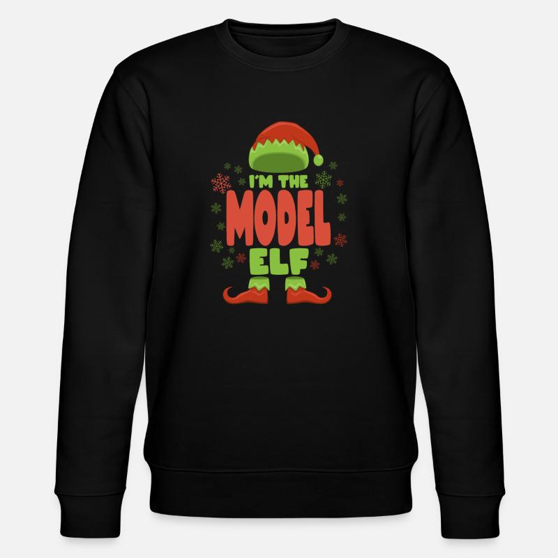 Model Weihnachtself - Stanley/Stella Unisex Bio-Sweatshirt CHANGER  - Schwarz