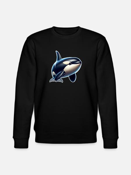 Orca Killer Whale - Stanley/Stella CHANGER Unisex Organic Sweatshirt - black