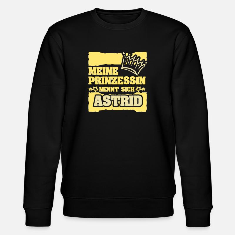 Astrid als Mädchenname - Stanley/Stella Unisex Bio-Sweatshirt CHANGER  - Schwarz