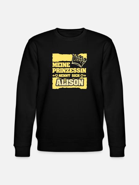 Mädchenname Alison - Stanley/Stella Unisex Bio-Sweatshirt CHANGER - Schwarz